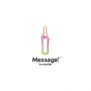 Message! In a Bottle Logo Design