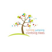 Running Jumping Climbing Trees Logo Design